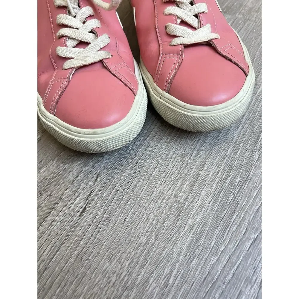 VEJA Esplar Womens Leather Sneakers Pink Sz 40 US 9 Lace Up Athletic Shoes